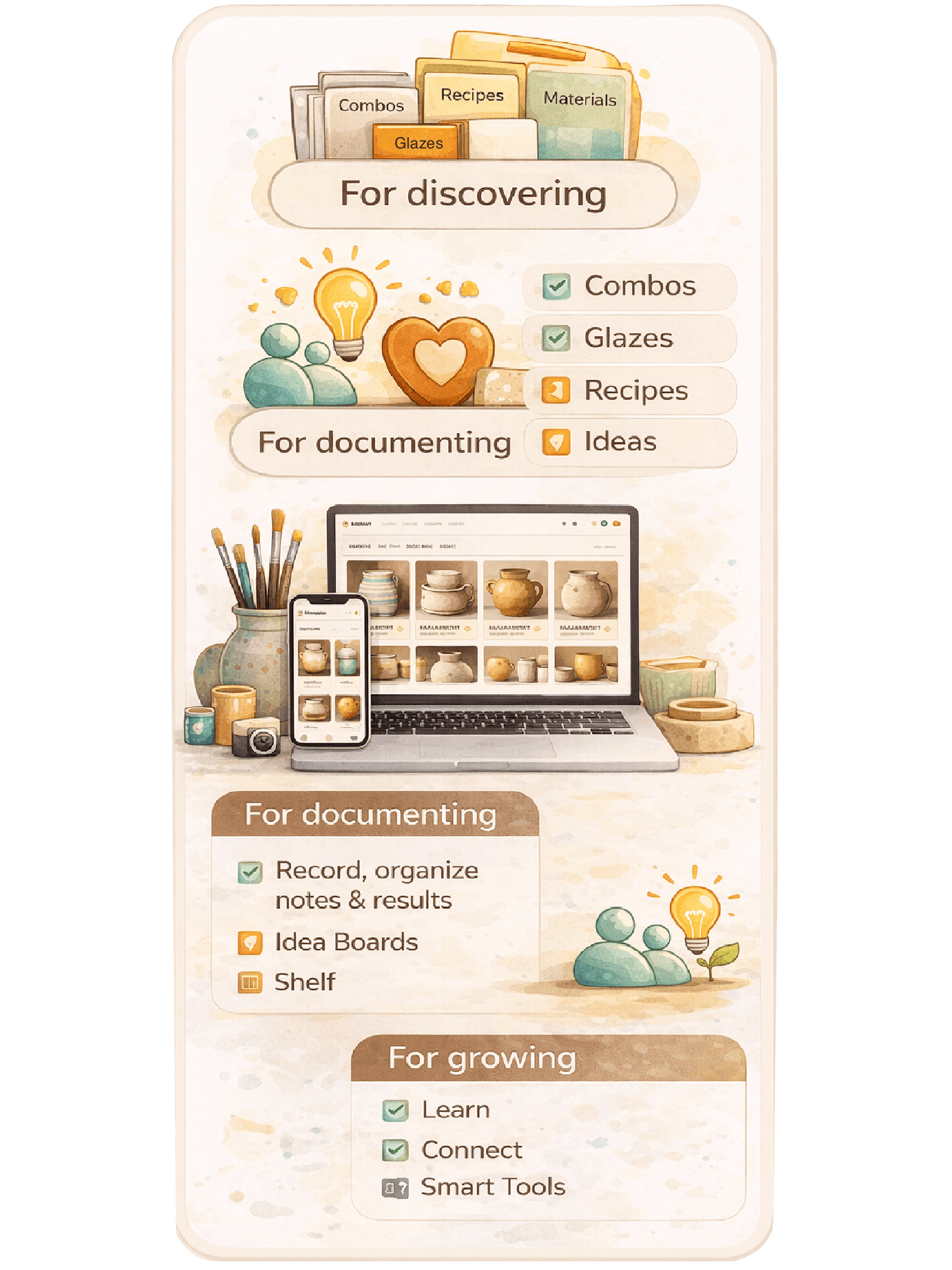 Illustration showing Glaizit on Web